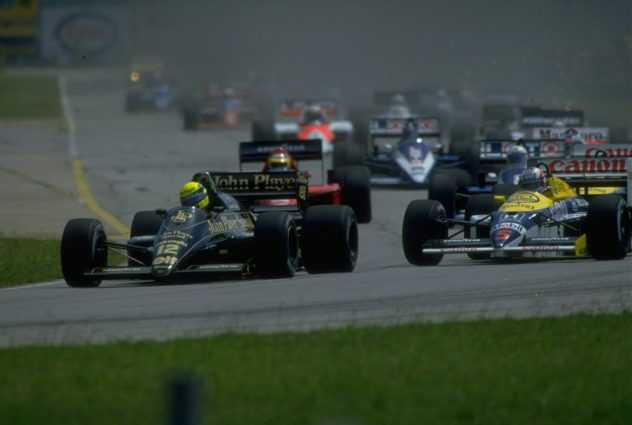 Ayrton Senna and Nigel Mansell
