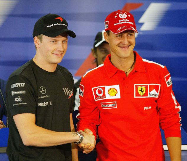 Michael Schumacher and Kimi Raikkonen