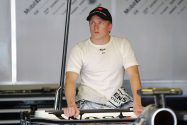 Kimi Raikkonen of Finland and McLaren keeps