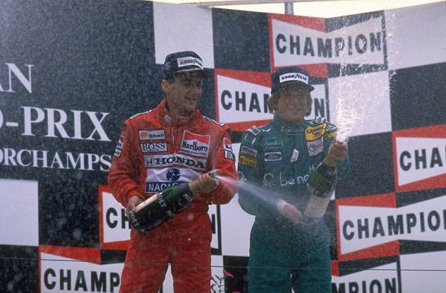 Ayrton Senna and Thierry Boutsen