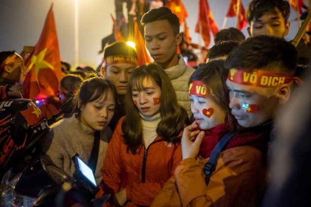 Vietnamese Fans Celebrate In Hanoi After ASEAN Football Federation Cup Victory