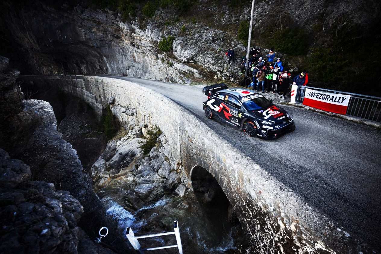 Monte Carlon MM-ralli 2026: Takamoto Katsuta Monte Carlon maisemissa vuonna 2025.